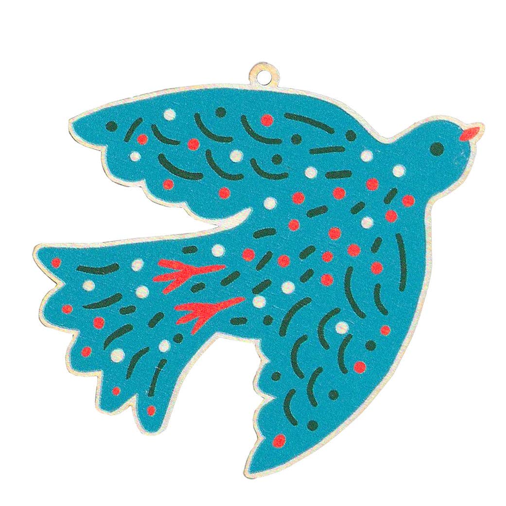 The Printed Peanut Stationery - Holzdekoration mit Vogelmotiv