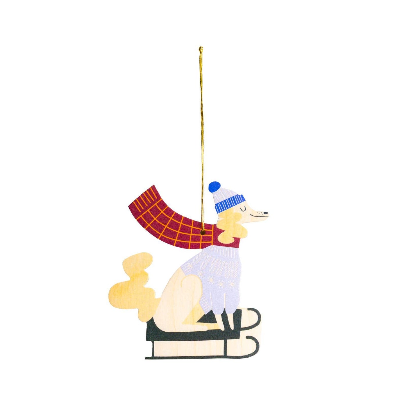 Anhänger Hund mit Schlitten