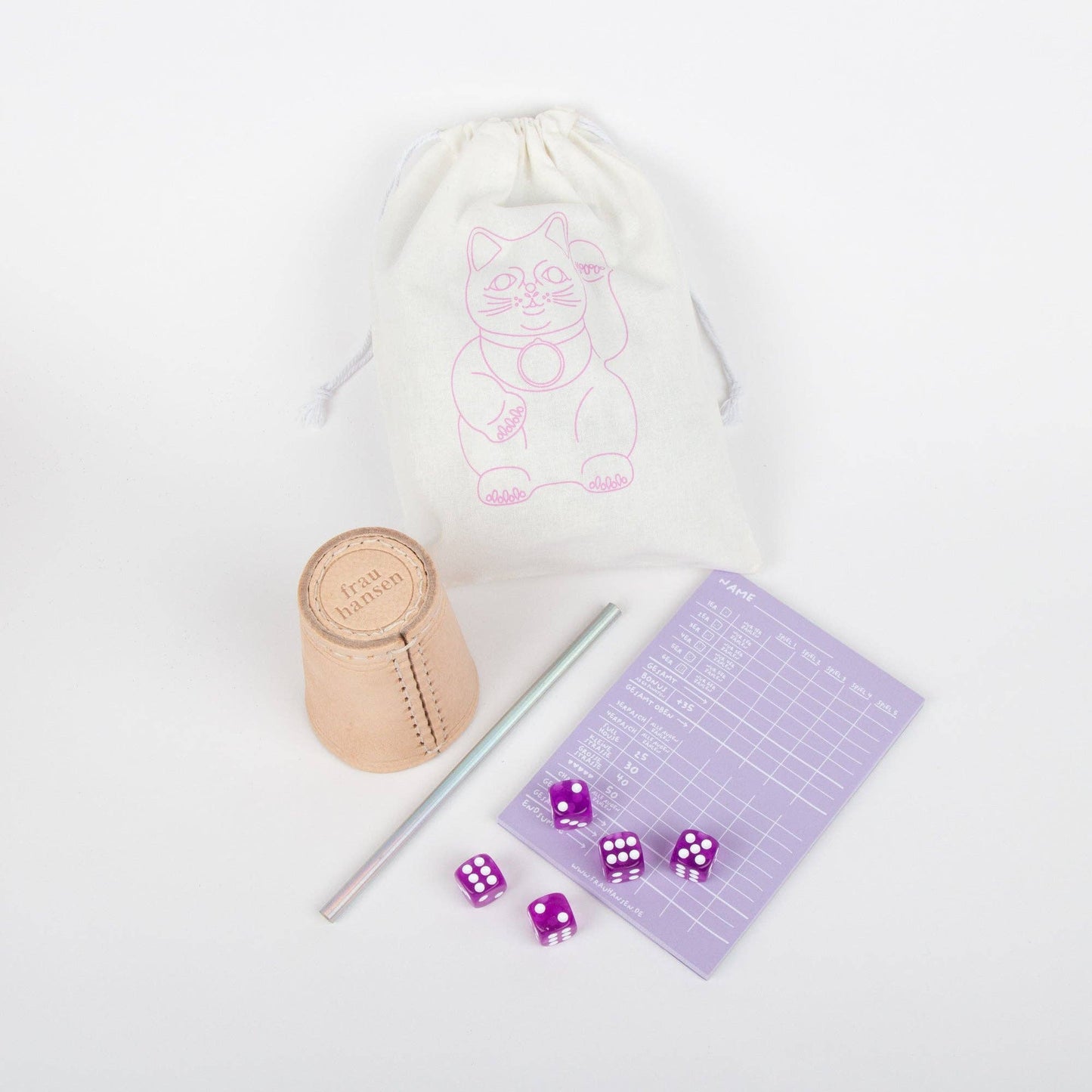 Frau Hansen - Würfelspiel LILA 5er Set