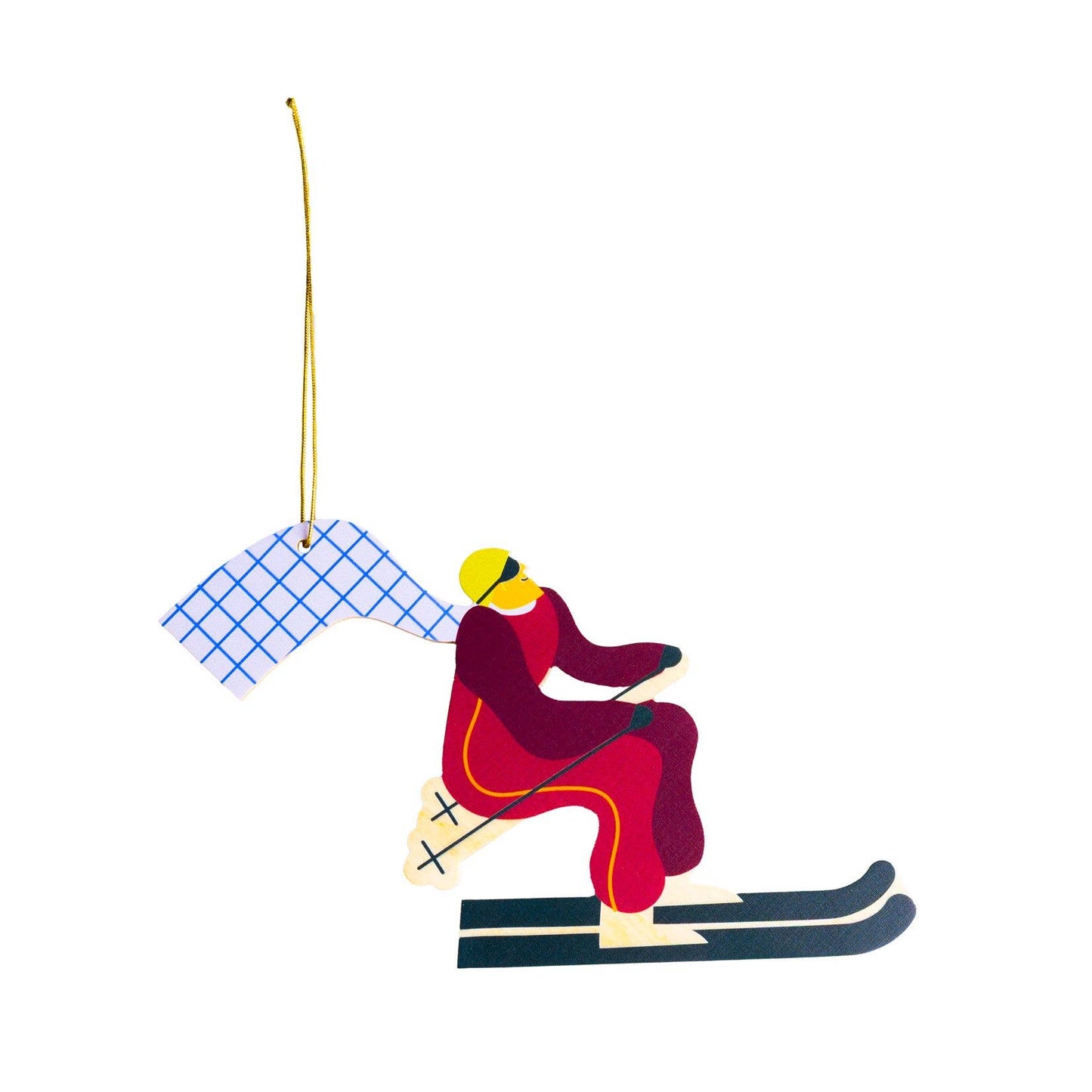 Skifahrer-Weihnachtsschmuck