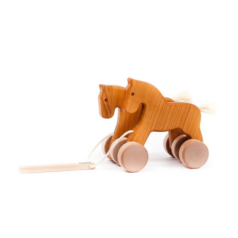 Doppelte Holzpferde (Springen): White