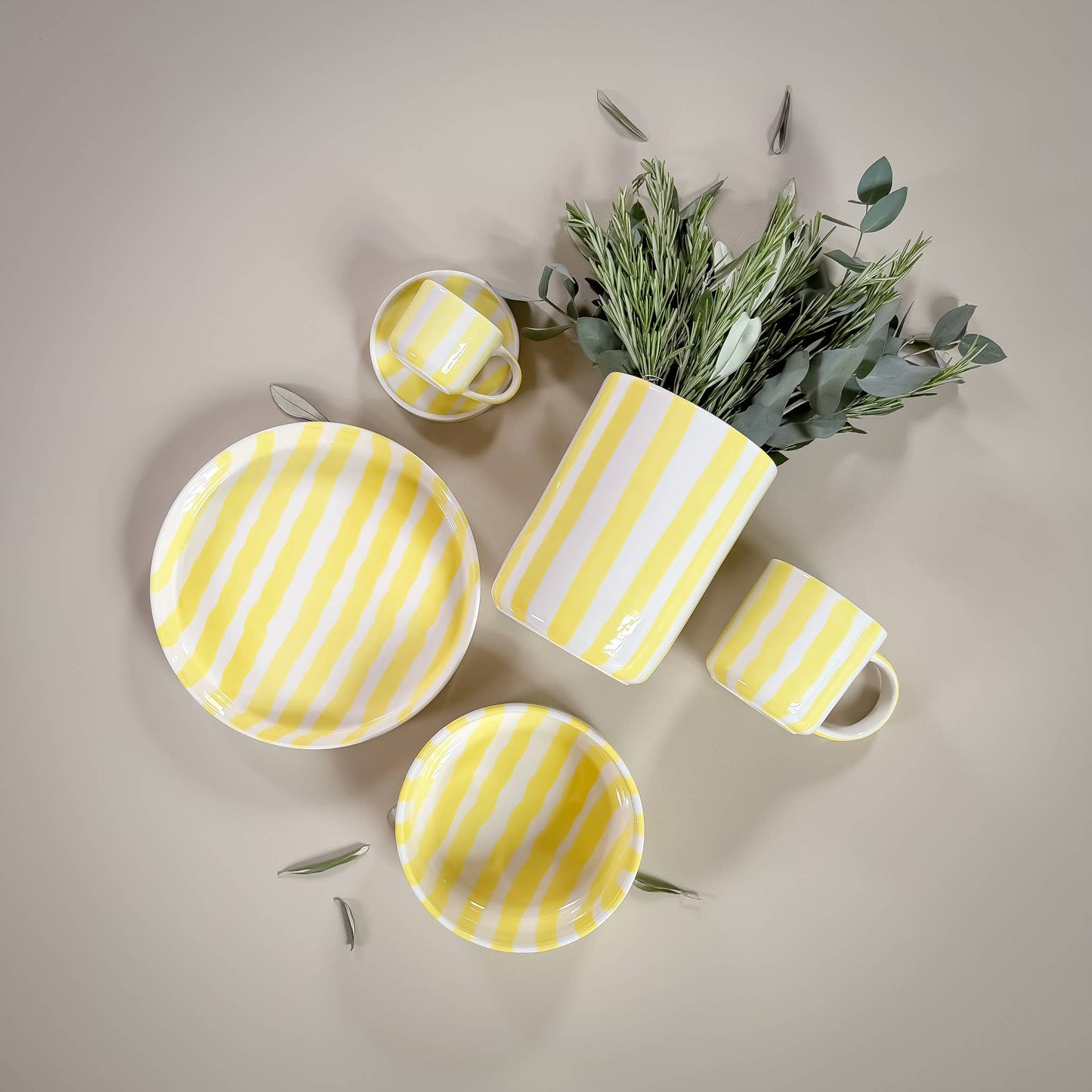 Schale Stripes - spiaggia yellow