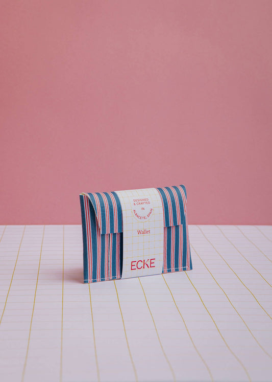 ECKE - Dunkelblaue Streifen Geldbörse