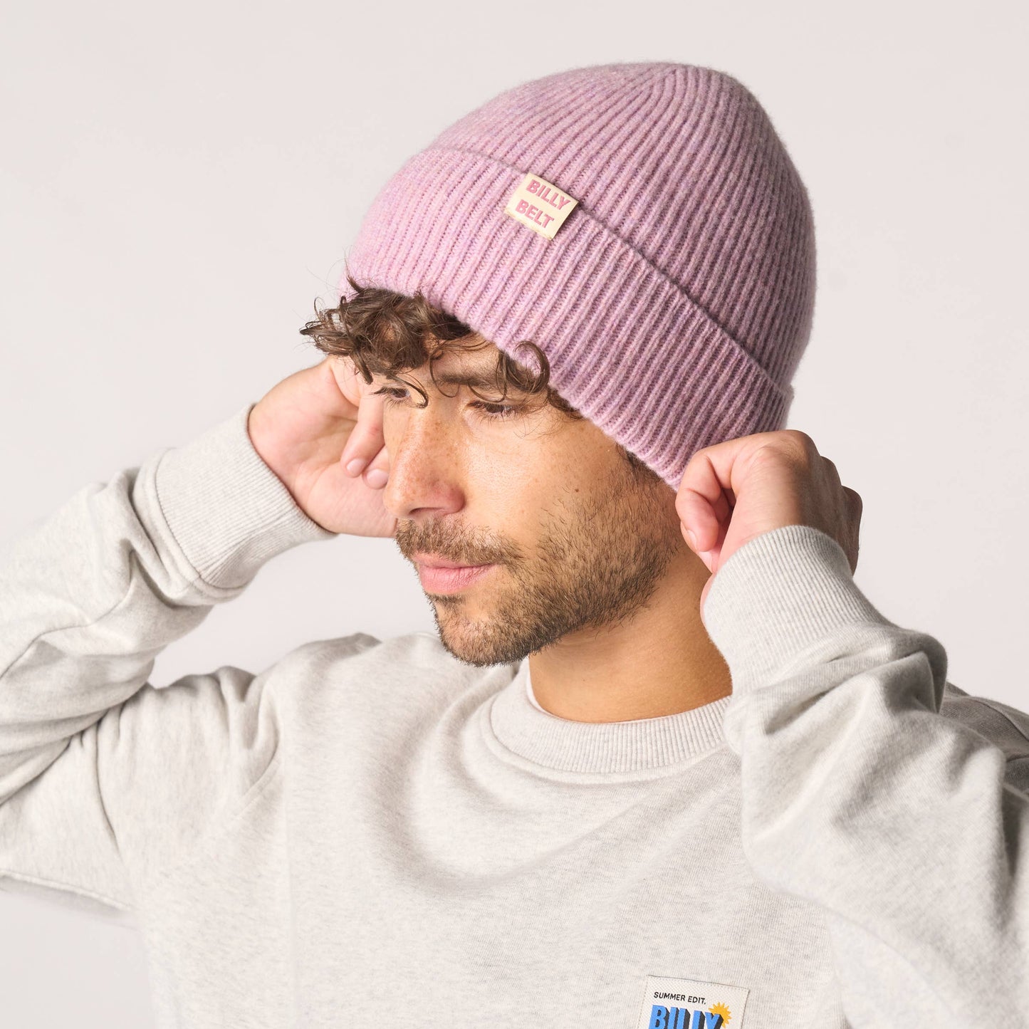 Wollmütze - Violett: Eine Größe