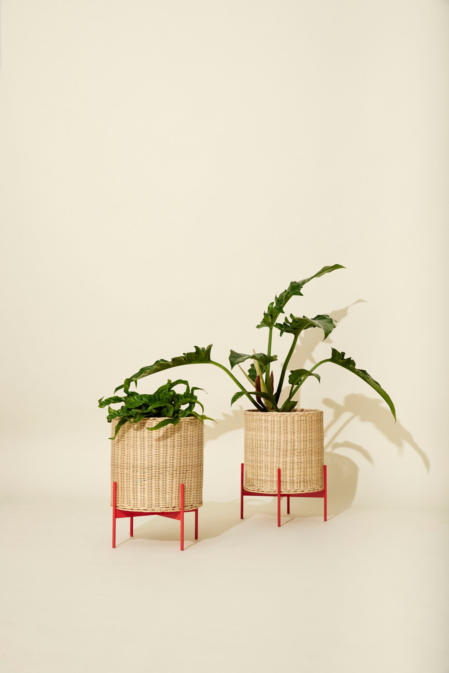 hübsch – Splint Topf Naturfarben/Rot