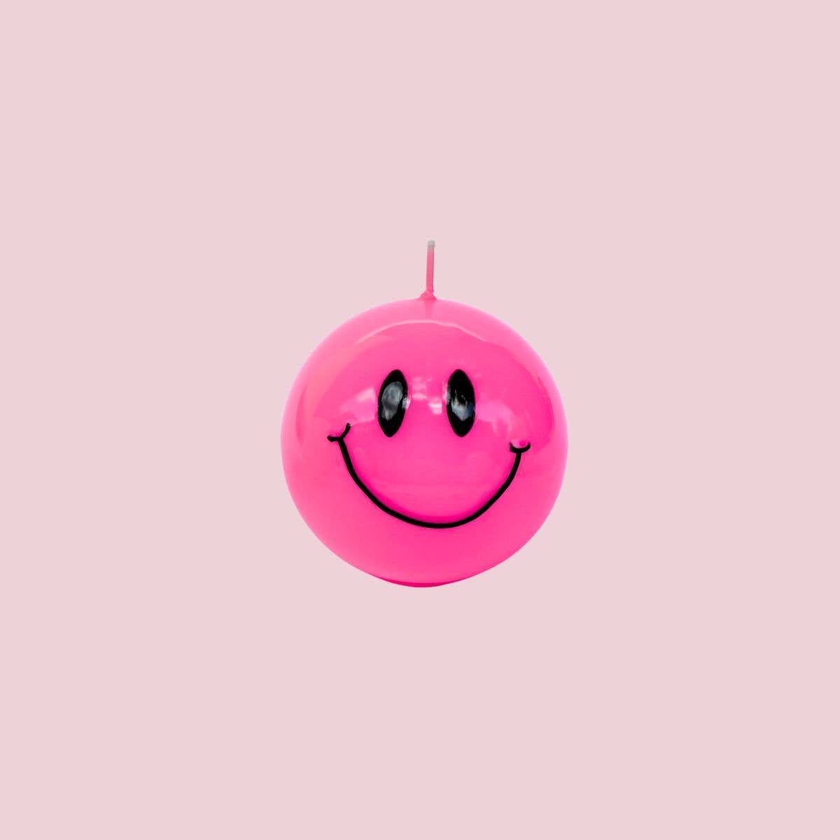 AIFcandles - Smiley Kerze – 7,5 cm - Rosa