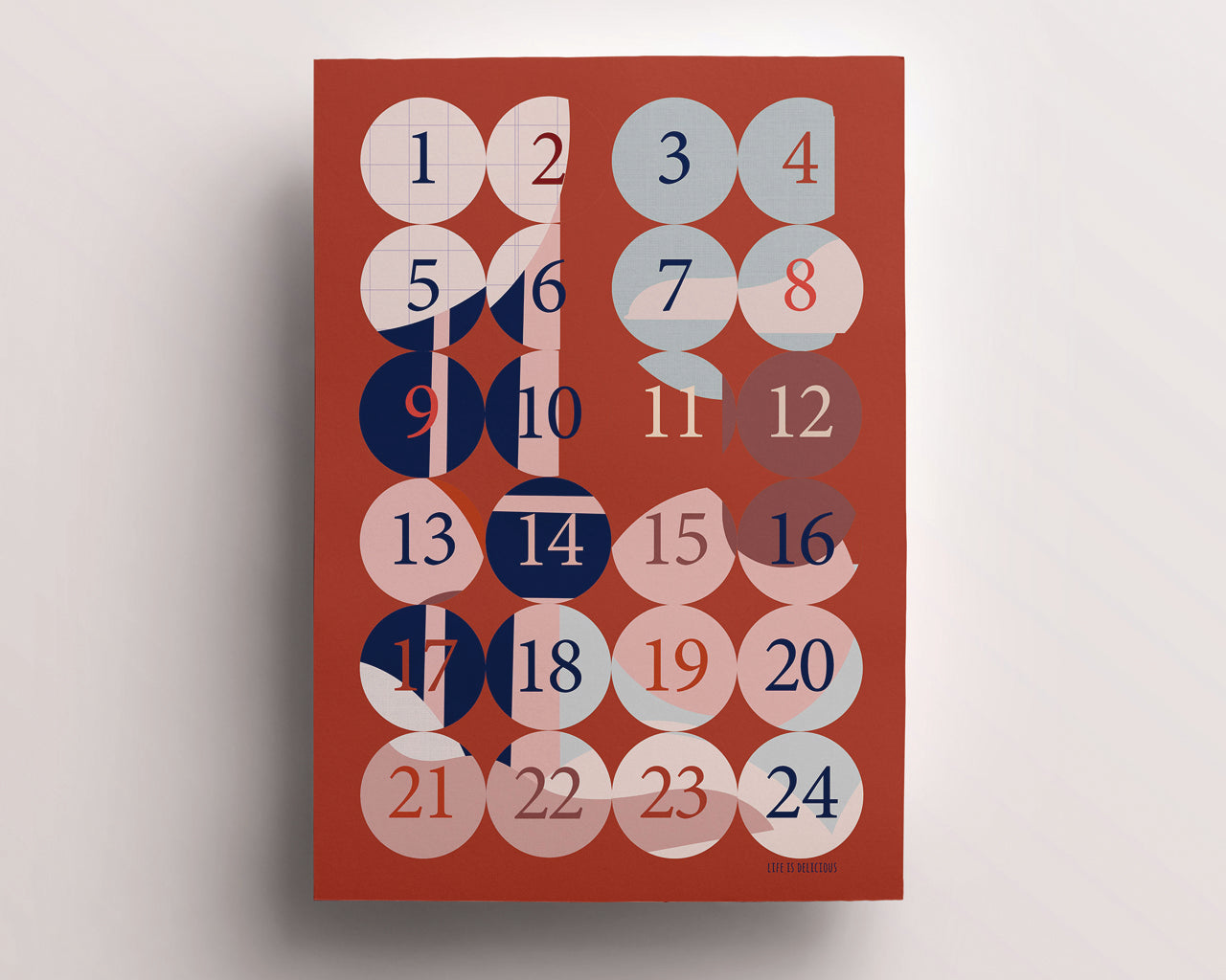 life is delicious - Stickerbogen Adventskalender "Abstrakt"