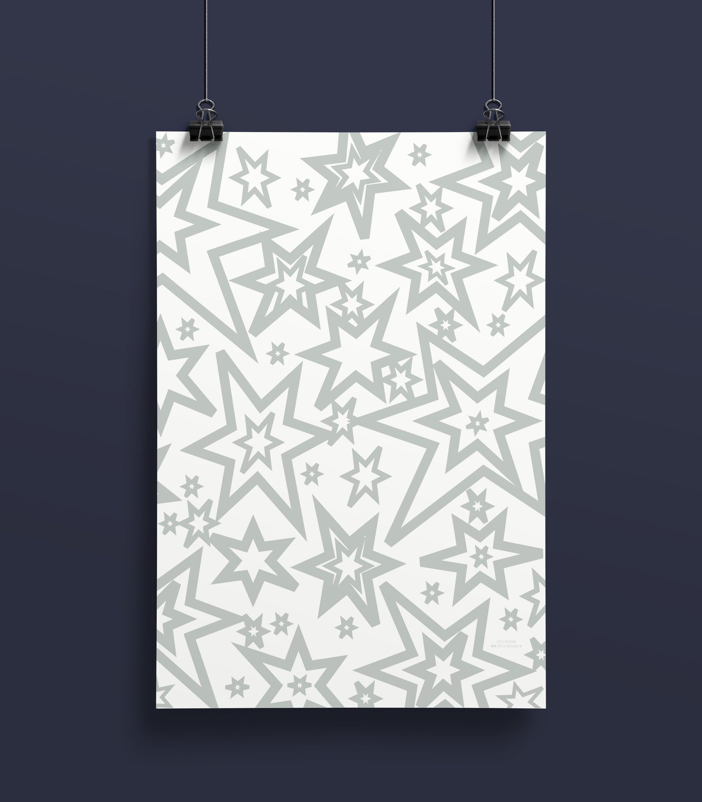 life is delicious - Geschenkpapier Sterne blau