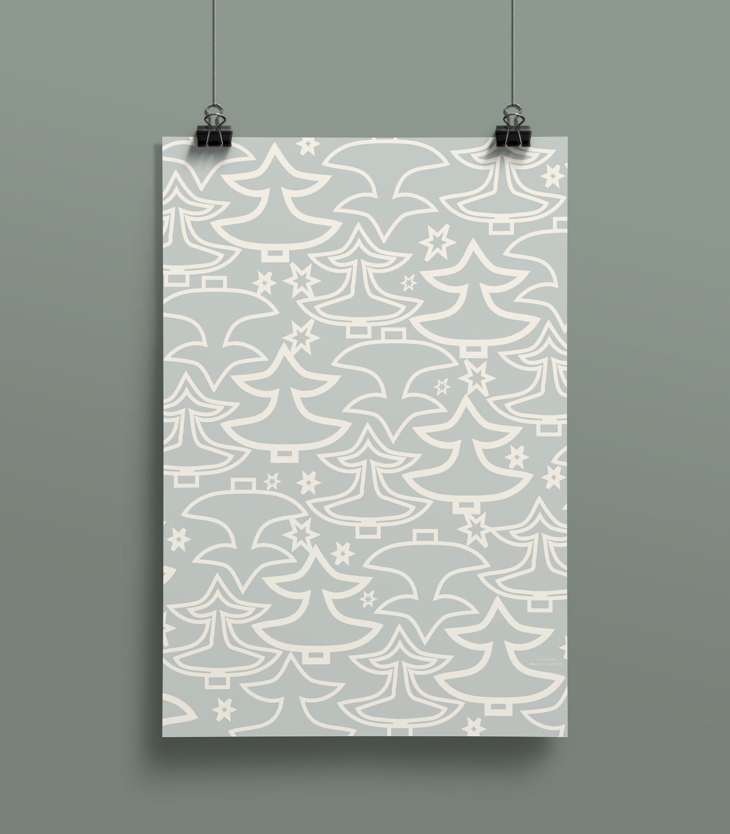 life is delicious - Geschenkpapier Wald blau