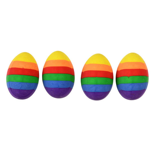 Regenbogen-Ei-Radiergummis (4er-Set)