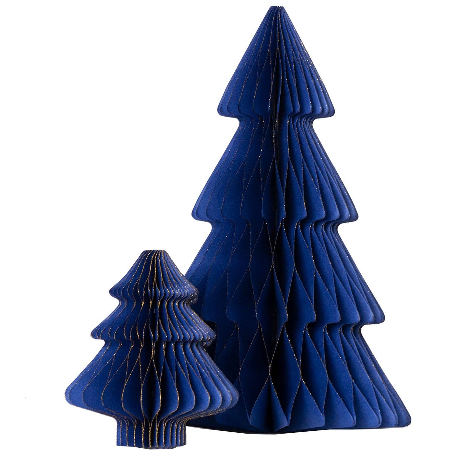 Papier Weihnachtsbaum Tanne Aufsteller groß: Blau