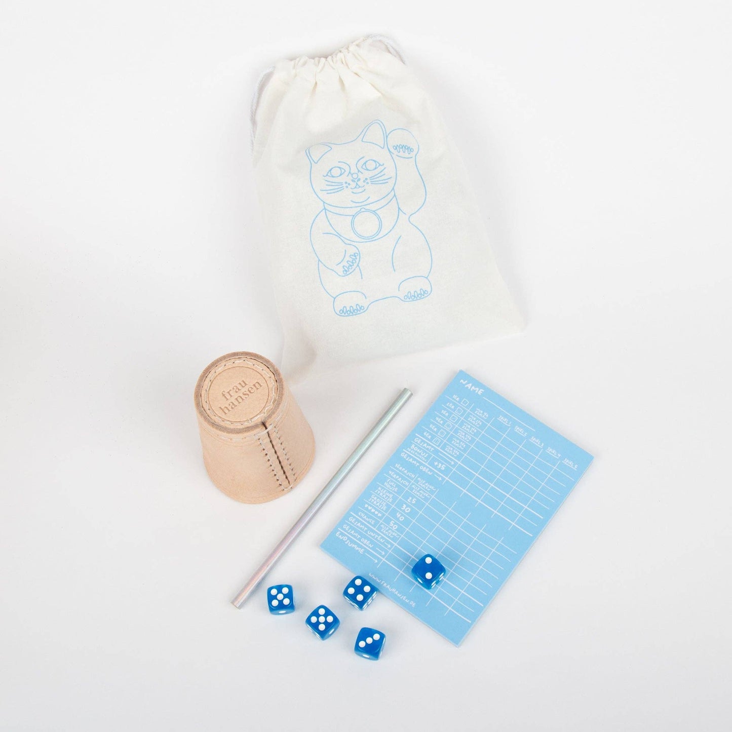 Frau Hansen - Würfelspiel BLAU 5er Set