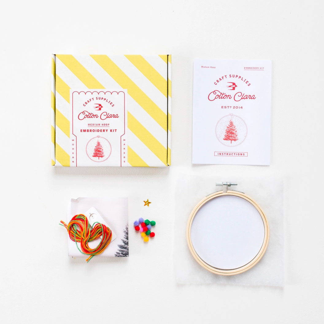 Cotton Clara/ Stickrahmen-Set für Weihnachtsbäume