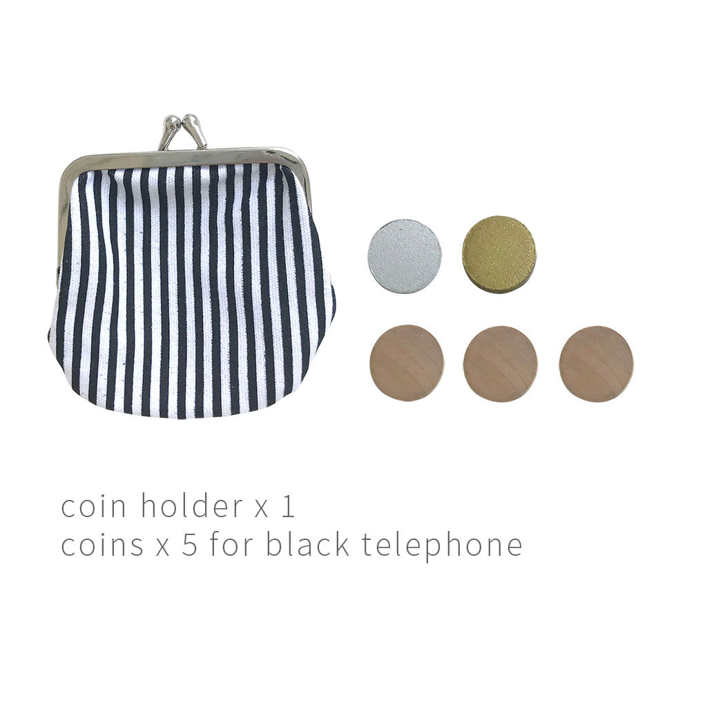 Kiko+ / Retro-Telefon aus Holz | schwarz