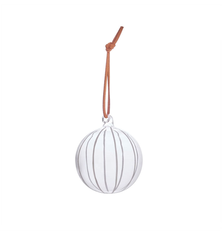 OYOY - Weihnachtskugel "Clear" Streifen