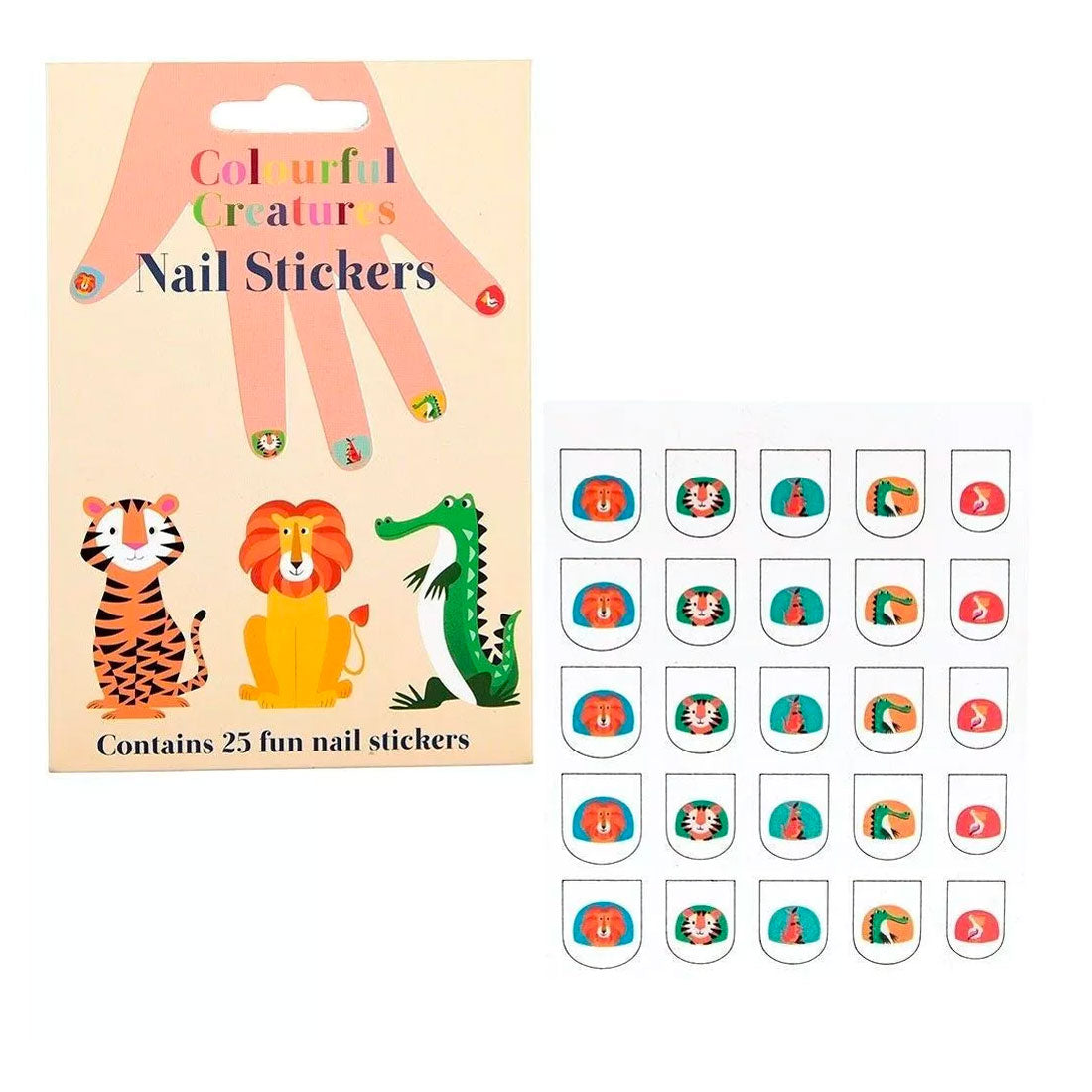 Rex London - Nail Sticker - Bunte Kreaturen (25er Set)