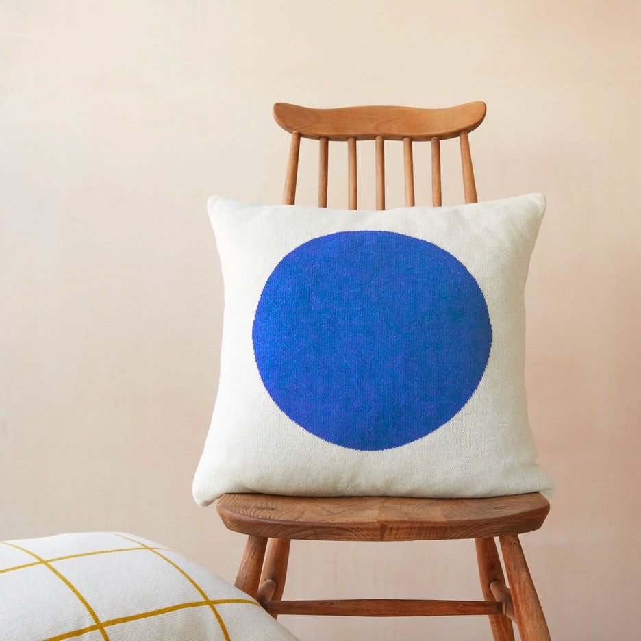 Sophie Home - Kissen-/Kissenbezug aus Baumwollstrick - Runda Cobalt