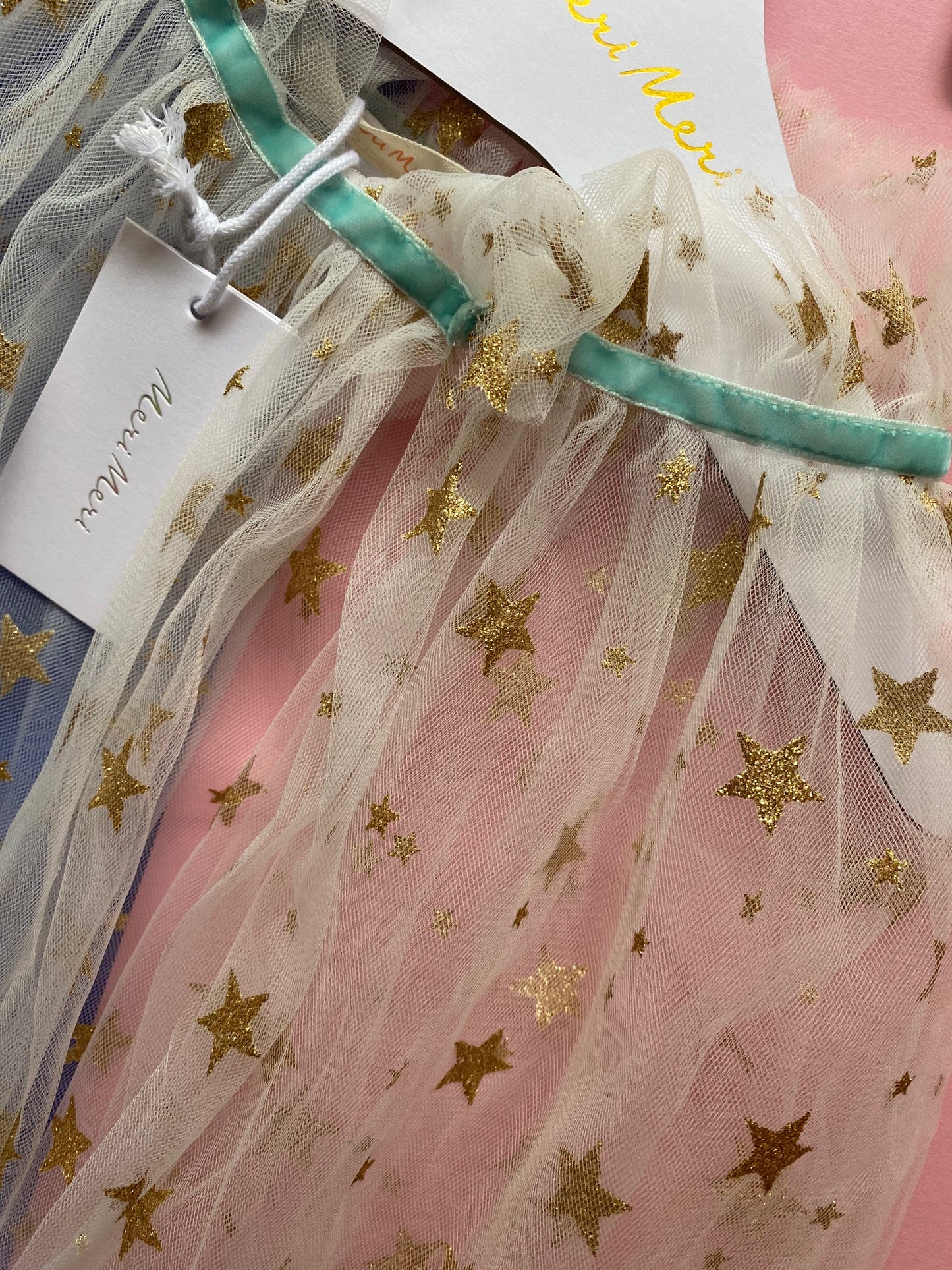 meri meri/ Verkleidungsset – Weißer Umhang mit goldenen Sternen