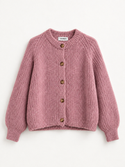 Mohair-Strickjacke mit Knopfleiste
: Altrosa / Einheitsgröße