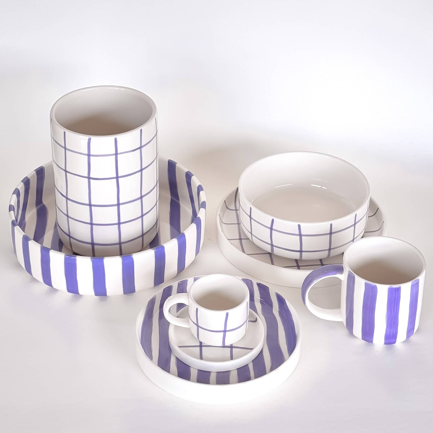 Magazin Minori - Becher Stripes - palazzo purple