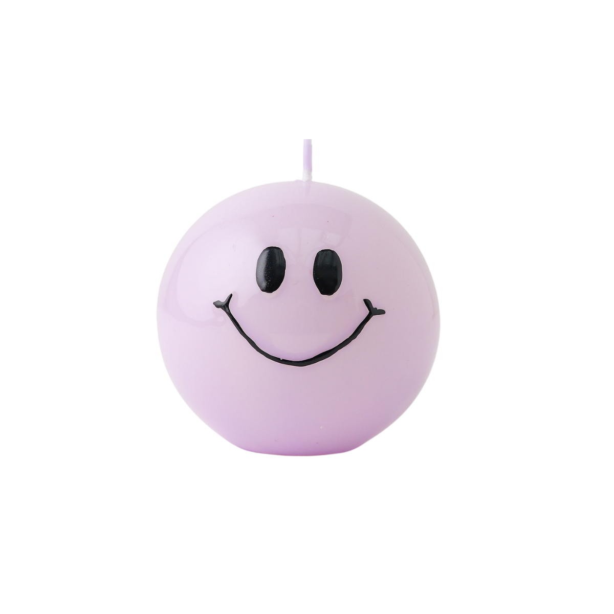 Smiley-Kerze – Lila