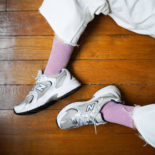 KLUE Glitter Lurex-Socken aus umweltfreundlichem Lyocell | Rosa: 36-40