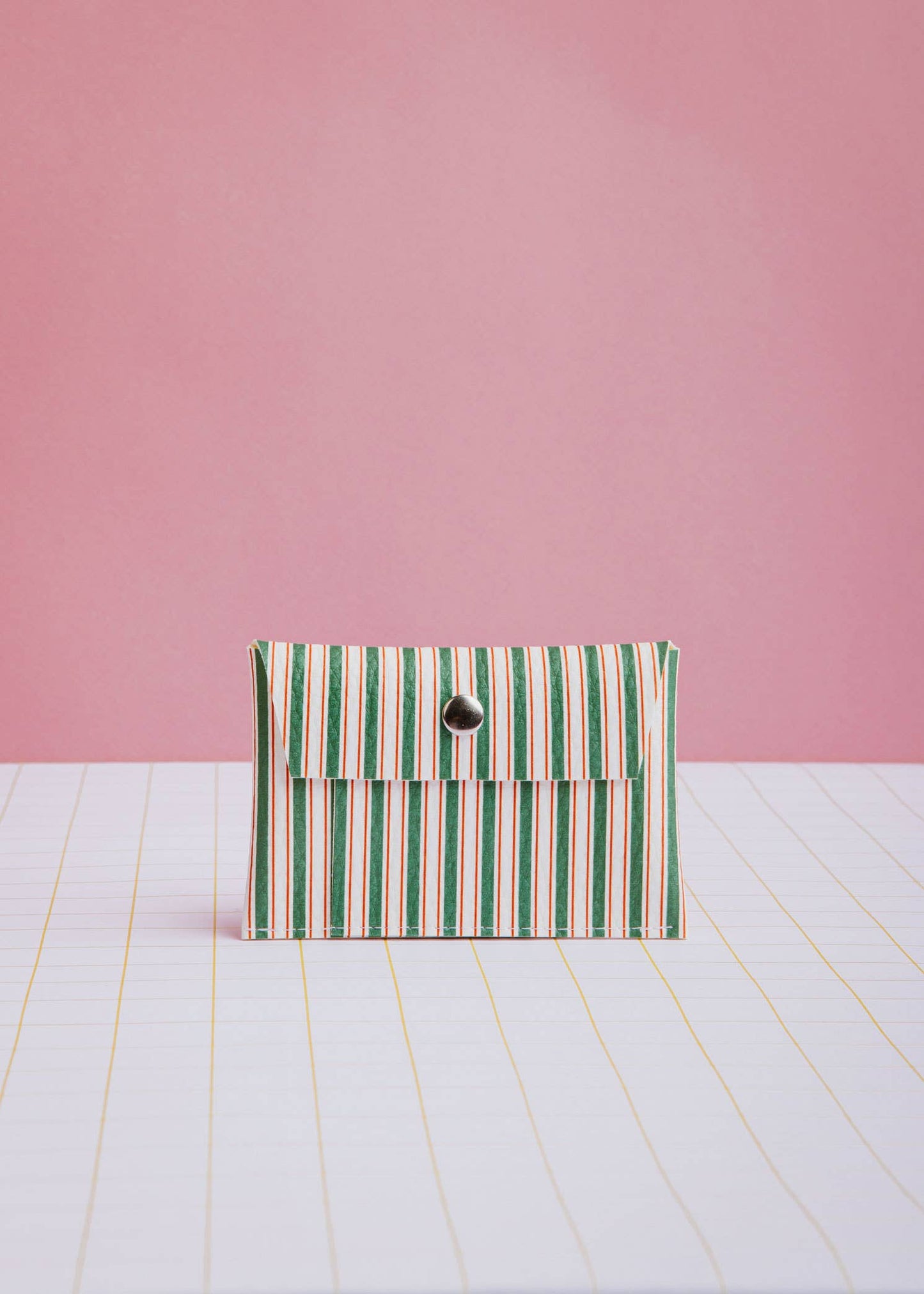 ECKE - Grün gestreiftes Portemonnaie
