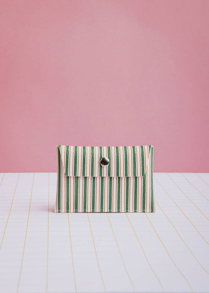 ECKE - Grün gestreiftes Portemonnaie
