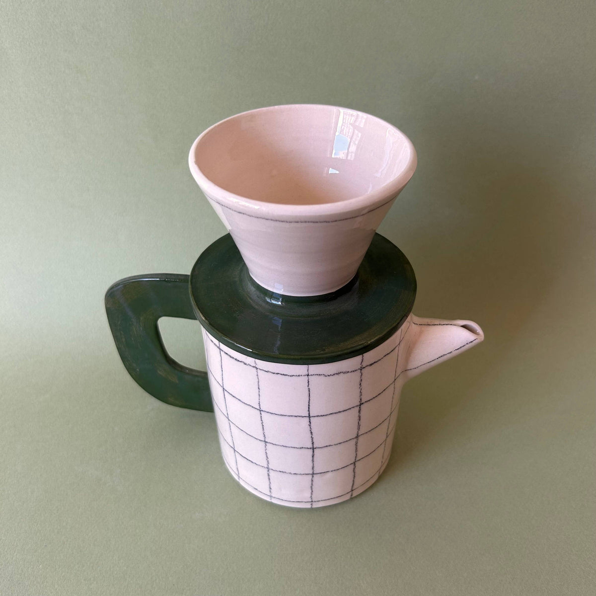 Kaffe oder Teekanne mit Perkolator - Muster Netz