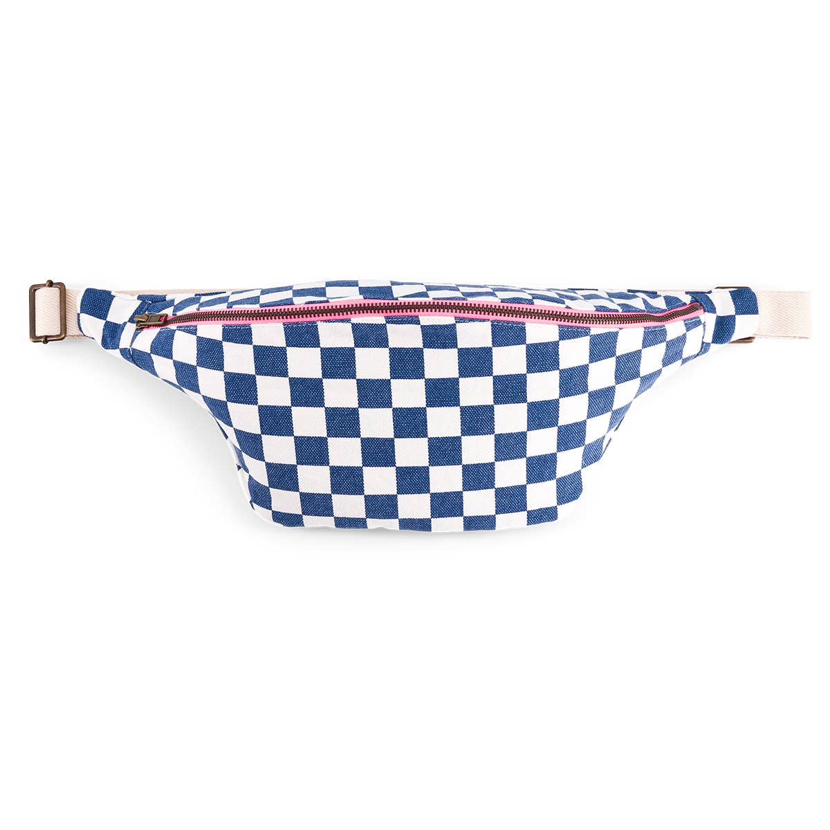 Rose in April – Bum Bag - Schachbrett ecru/blau