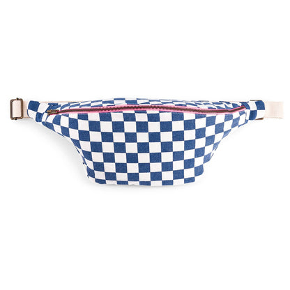 Rose in April – Bum Bag - Schachbrett ecru/blau