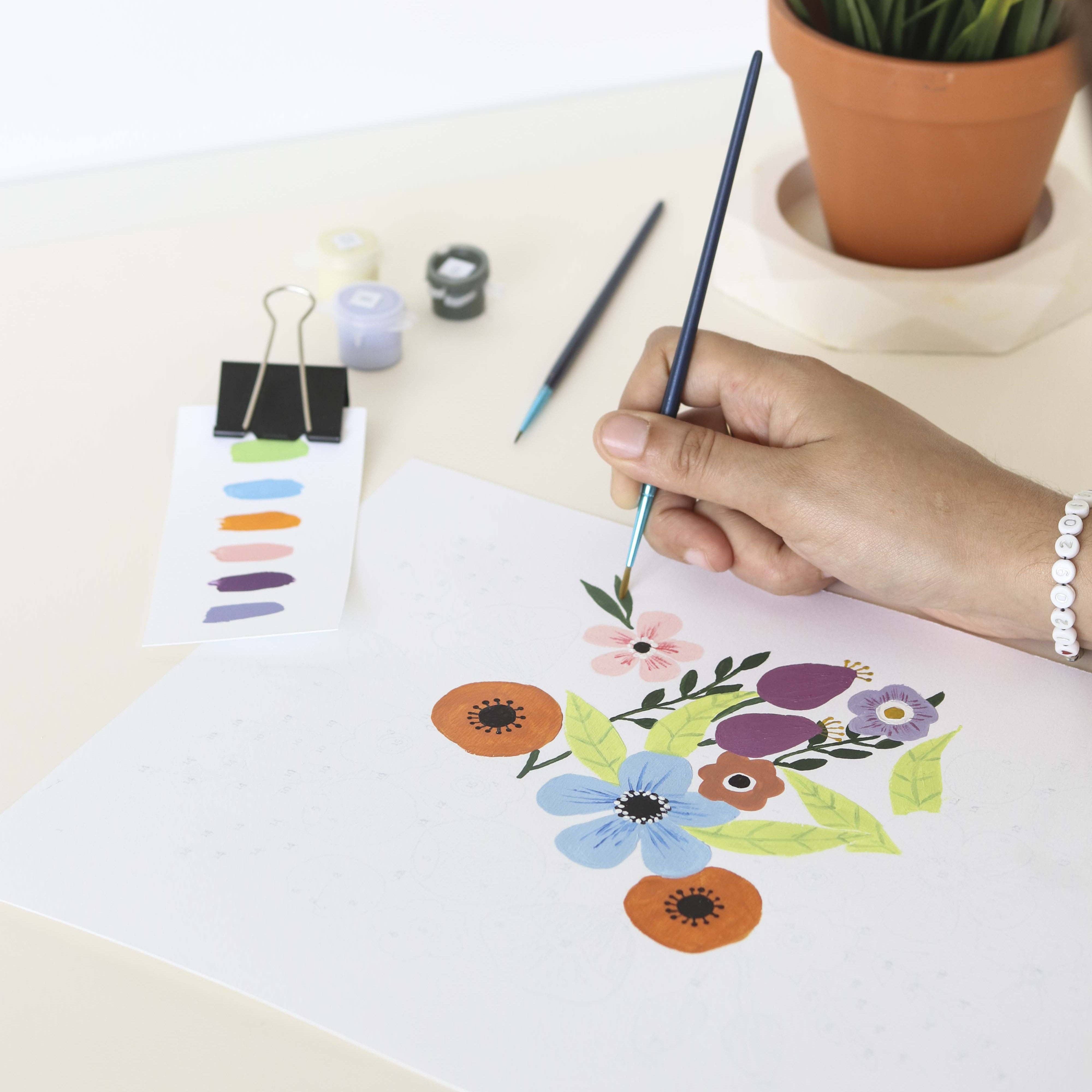 Malen-nach-Zahlen Set – Blumen