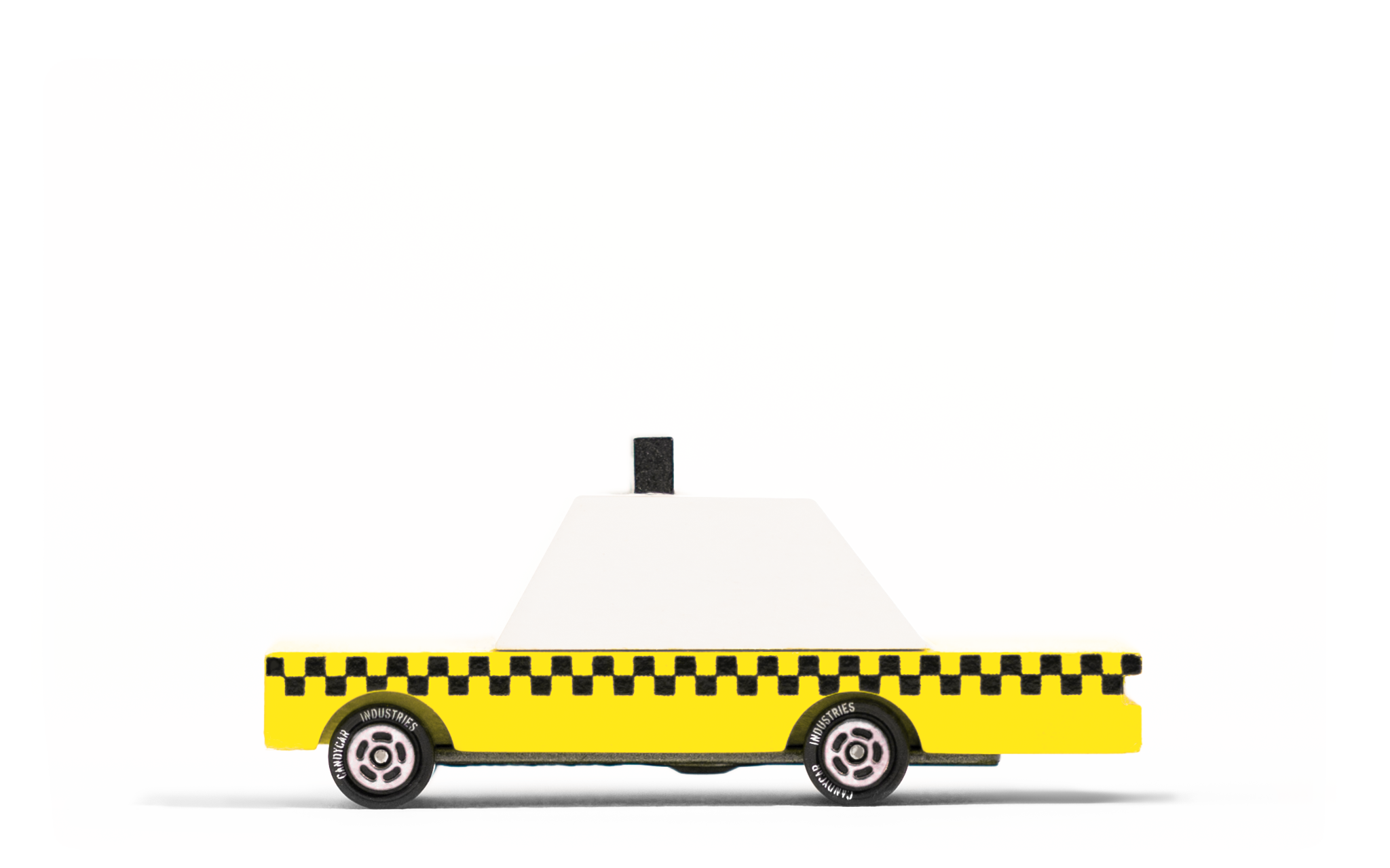 Candylab - Gelbes Taxi Spielzeugauto aus Holz – 8,9 cm lang