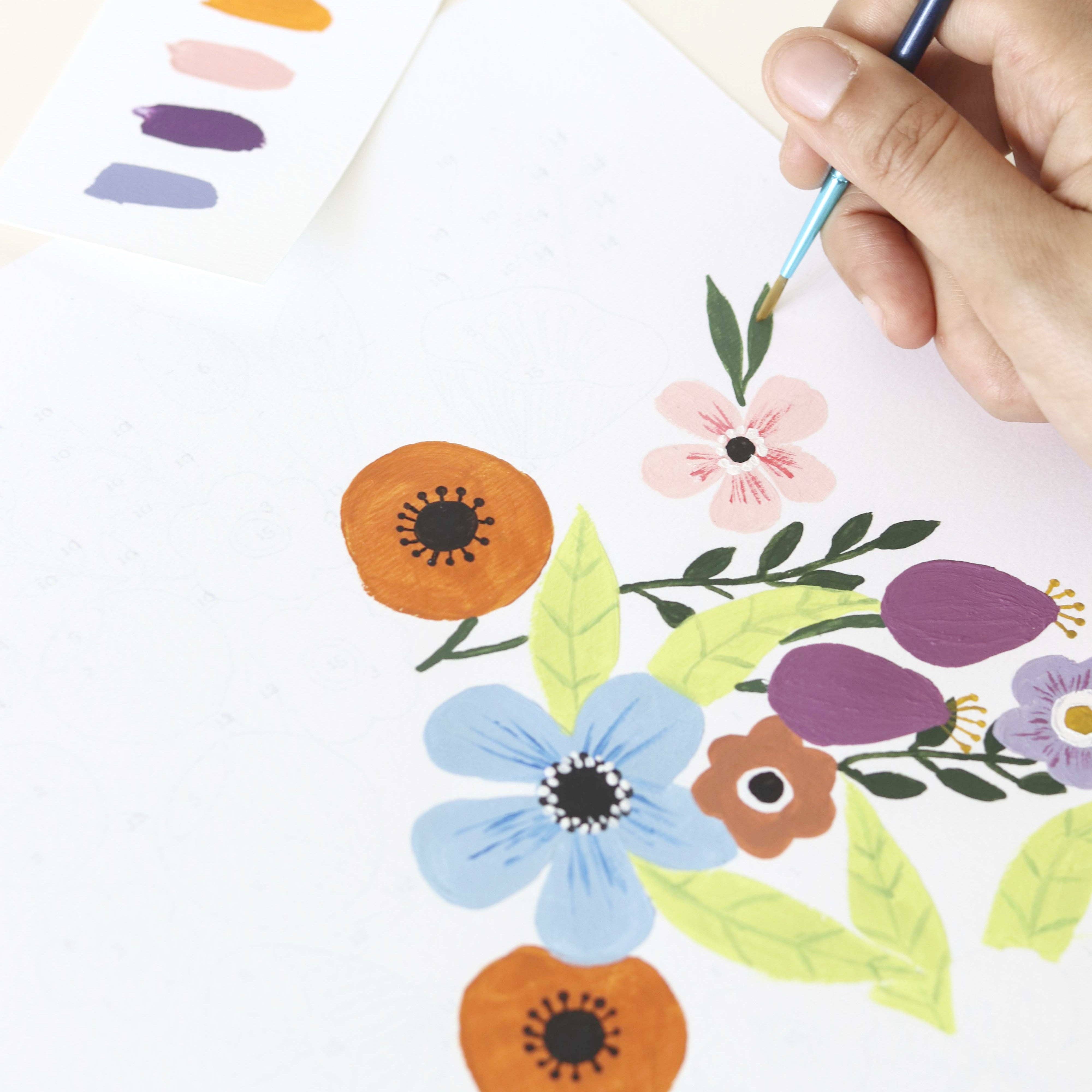 Malen-nach-Zahlen Set – Blumen