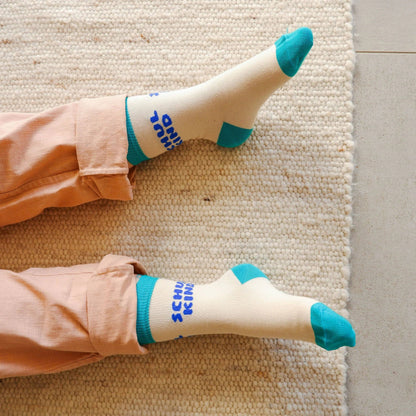tinyday - Schulkind-Socken | türkis/Blau / Größe 31–34