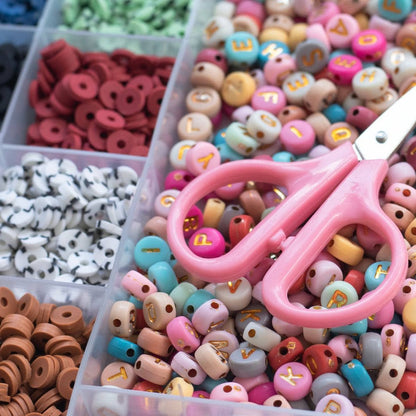 Schachtel mit 6 mm Heishi-Perlen in 16 Farben - Natur