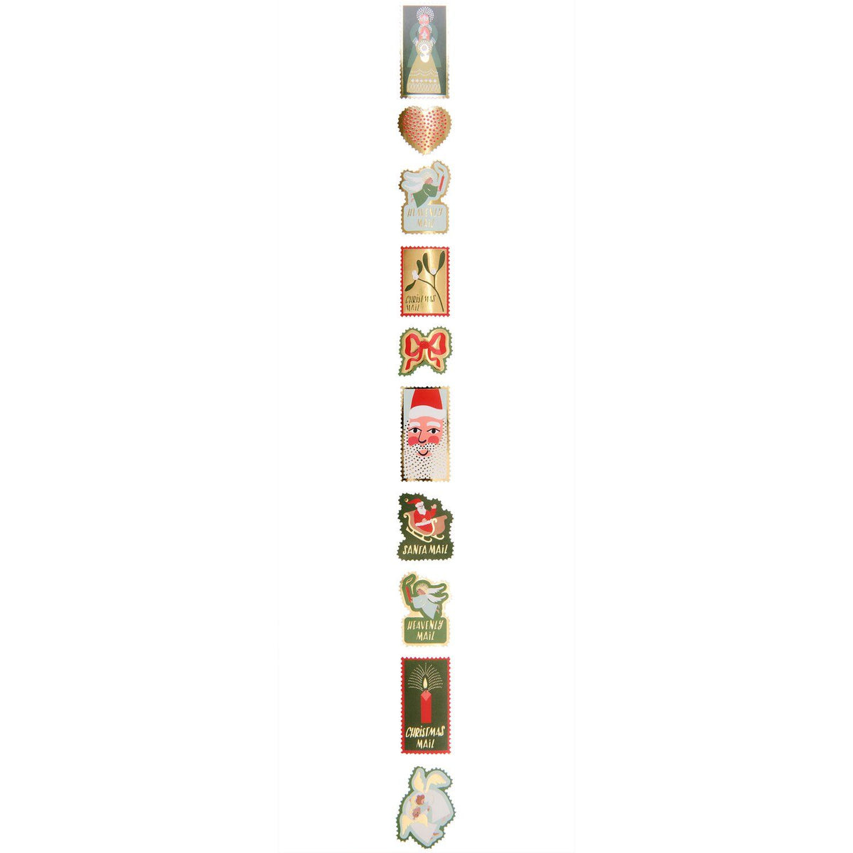 Mini Sticker auf Rolle "ADVENT" Briefmarkel  (120-teilig)