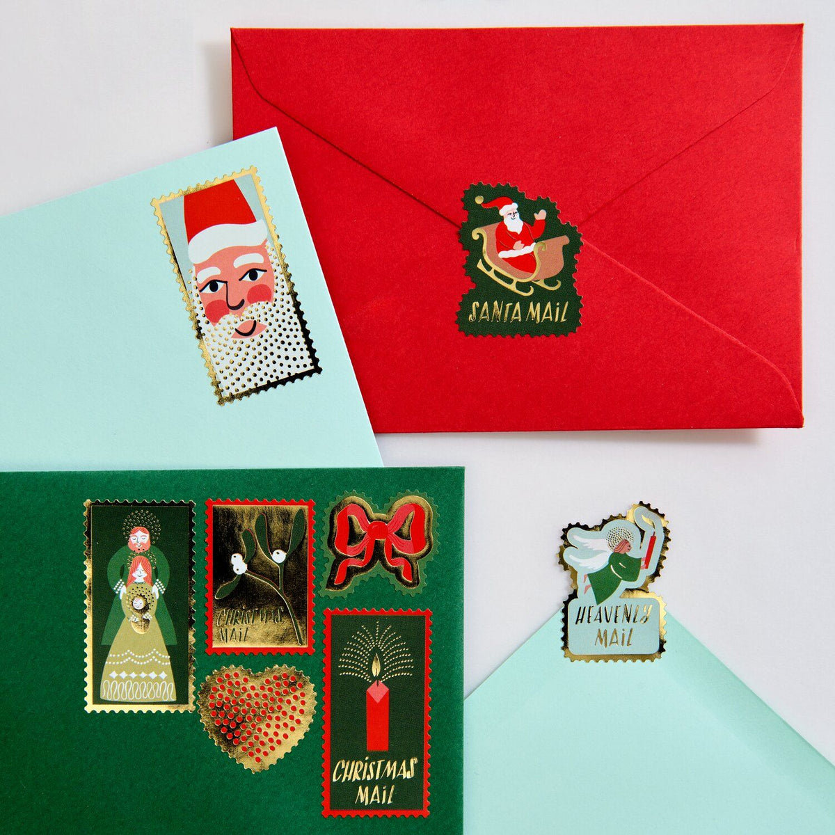 Mini Sticker auf Rolle "ADVENT" Briefmarkel  (120-teilig)