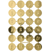 Glanzbilder Adventskalenderzahlen (1 Bogen)