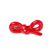 Keramik Kerzenhalter Schleife, groß rot