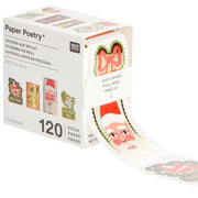 Mini Sticker auf Rolle "ADVENT" Briefmarkel  (120-teilig)