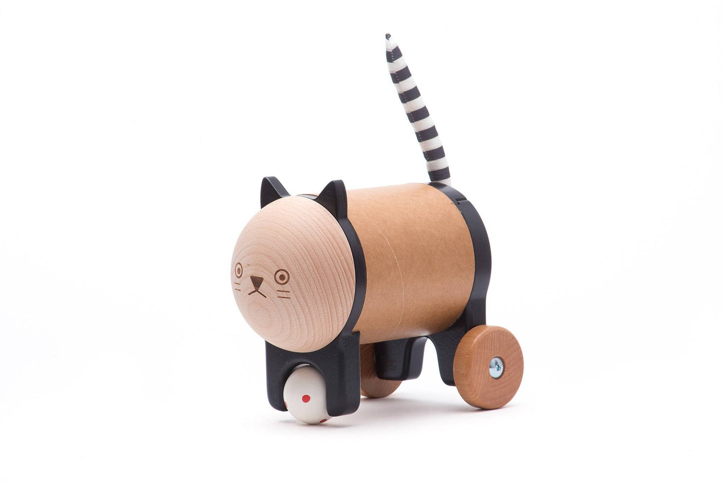 Holzspielzeug-Safebox auf Rädern - Katze