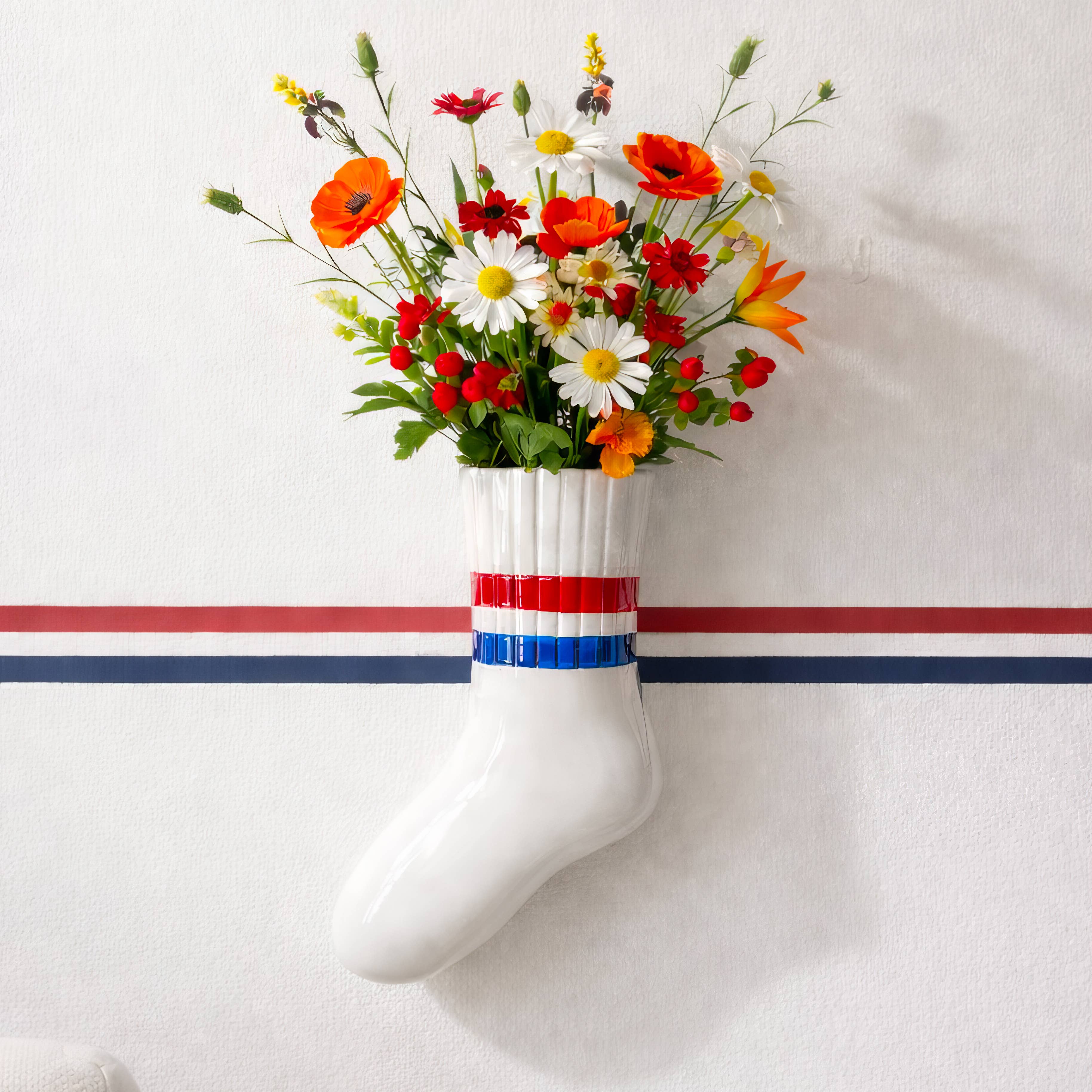 Upside Stories - Wandvase Socke