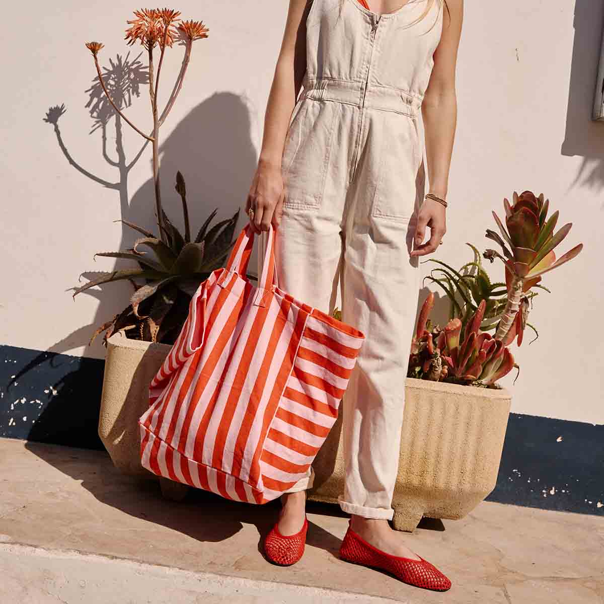 ELISA TASCHE STREIFEN TOMATE / CANDY PINK: TOMATE / BONBONROSA / STREIFEN