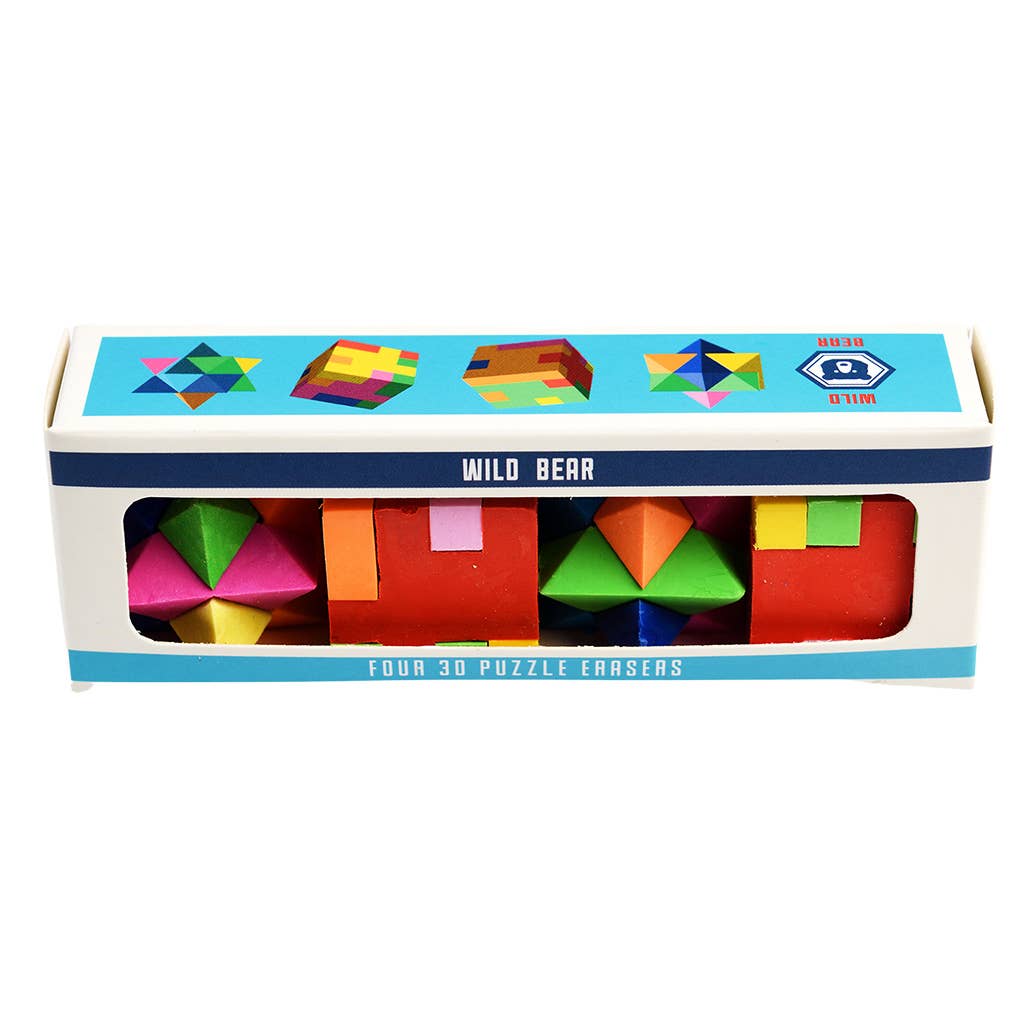 Rex London - 3D Puzzle-Radiergummis (Set mit 4)