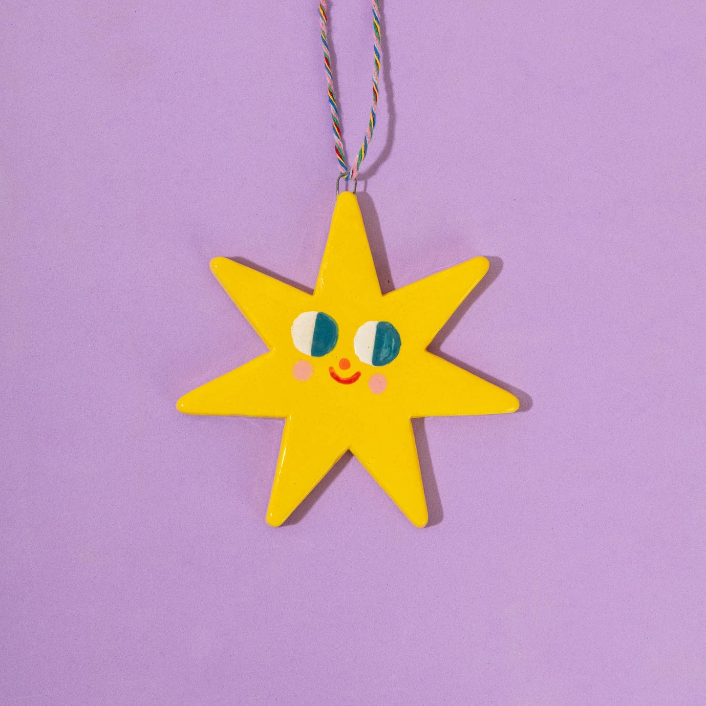 Ana Seixas- Großer glänzender Stern / Keramikhängeornamente