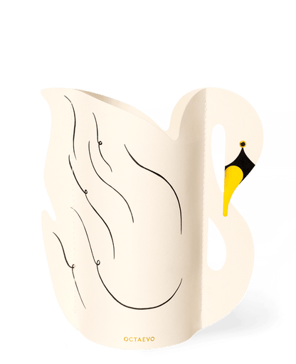 O C T A E V O - Schwan Mini Papier Vase