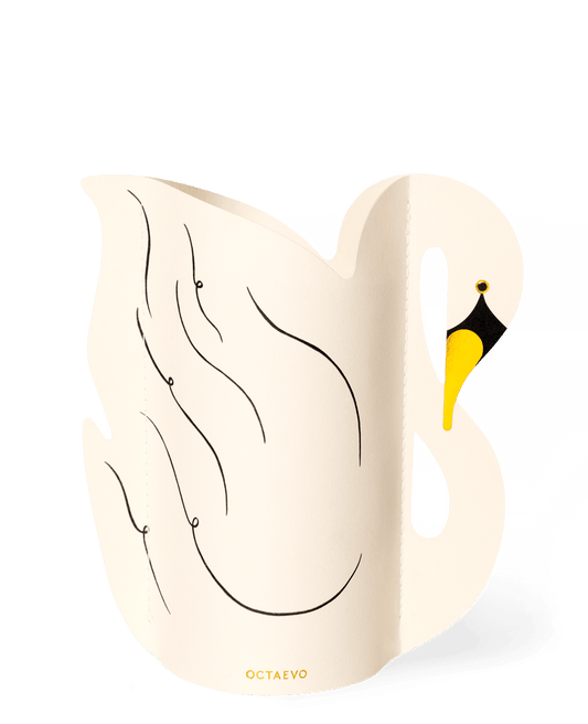 O C T A E V O - Schwan Mini Papier Vase