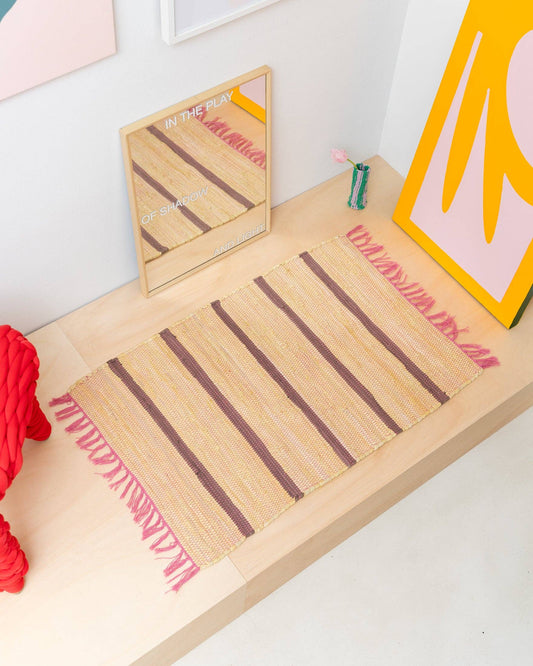 Tarta Gelatina - Upcycled Teppich aus recycelten Textilresten: Gelb / Kleine