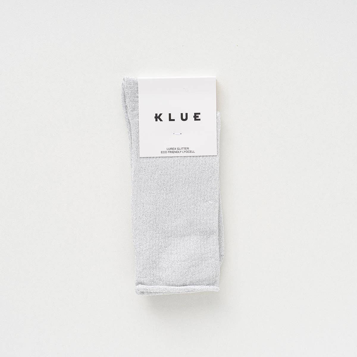 KLUE Glitter-Lurex-Socken aus umweltfreundlichem Lyocell | Weiß: 36-40
